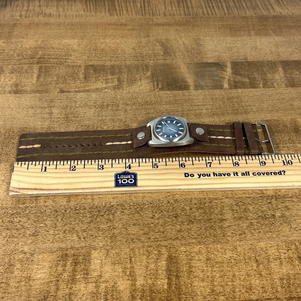 Fossil Men's Leather Banded Watch Brown JR-8801 W/ Box & Papers - Needs Battery